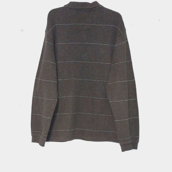 IZOD men's 100% cotton  pull over collar three buttons long sleeves sweater S:XL - Picture 2 of 5